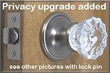 Depression Crystal Privacy Set Brushed Nickel Reproduction-1900 Our Best Privacy Retrofit Kit to Fit Modern Pro-drilled Including, Dollar for Dollar Your Greatest Value. Includes Many Features Never Before Offer At This Price Point