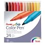 Pentel Color Pen Set, Set of 24  Assorted Colors (S360-24)