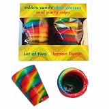 Multicolor Lemon flavored party shot glasses EDIBLE