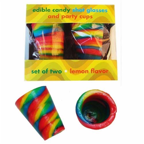 Multicolor Lemon flavored party shot glasses EDIBLE by LushLife