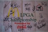 LPGA Championship flag autographed by 20 winners (Nancy Lopez, Anna Nordqvist, Suzann Pettersen, Annika Sorenstam, Karrie Webb, Kathy Whitworth)