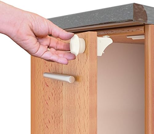 Magnetic Baby Safety Cabinet Locks - Free Baby Proofing Corner Guards &amp; Toilet Seat Lock - Promotional Huge Discount