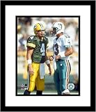 Brett Favre & Dan Marino Framed 8x10 Photo - Green Bay Packers Before the Game