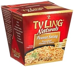 Ty Ling Naturals Peanut Satay Precooked Noodles & Sauce Meal, 11.6-Ounce Boxes (Pack of 6)