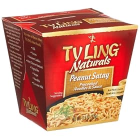 Ty Ling Naturals Peanut Satay Precooked Noodles & Sauce Meal, 11.6-Ounce Boxes (Pack of 6)