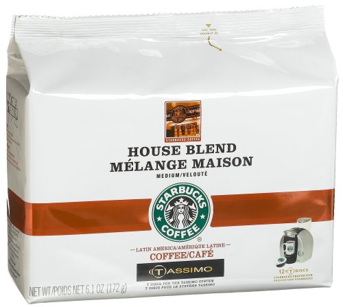 Starbucks House Blend, Medium, T-Discs for Tassimo System, 6.1-Ounce Packages (Pack of 2)