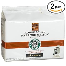 Starbucks House Blend, Medium, T-Discs for Tassimo System, 6.1-Ounce Packages (Pack of 2)