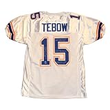 Tim Tebow Autographed Florida Gators (White #15) Jersey w/ "06 Champs" , "07 Heisman" , "08 Champs" - Tebow Holo at Amazon.com