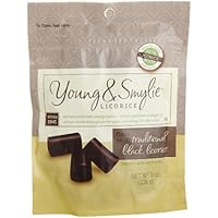 Young and Smylie Traditional Black Soft-Eating Licorice, 8-Ounce Bags (Pack of 6)