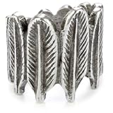 House Of Harlow 1960 Silver Plated Feather Row