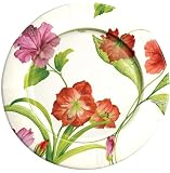 Caspari Tropical Spendor Set of 8 Paper Dinner Plates, Ivory