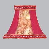 Livex S125 Chandelier Shade Rose Floral Panel Bell Clip Shade with Fancy Trim