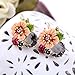 Kaariag Punkin Flower Shape Dew Crystal Colored Glaze Earring