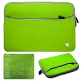 13" Green Neoprene Case Bag Sleeve for Apple Macbook 13" Macbook, Macbook Pro 15" and Macbook Pro 17" Macbook Sleeves MacBook Air (Many Color Available)Universal Soft Sleeve Pouch for 8 - 10" Netbook Laptop - Exotic Safari Black White Zebra Print with Double Zipper. (Macbook 13 inches, Green)+ Bestpricecenter Mouse Pad