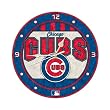 MLB Chicago Cubs 12-Inch Art Glass Clock