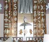 Keyed Up Window Drapes Panels (2) 100" x 24"