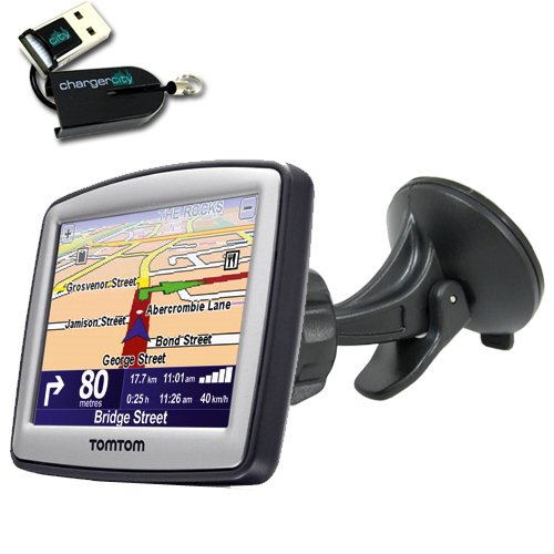 51EpFuV9IxL ChargerCit OEM Windshield Suction Mount KIT for TOMTOM XL 325 325s 330 330S 335 335S 340 340s 350 350s ONE 125 130 130s 140 140s WTE M LIVE EASYPORT GPS Navigator with FREE ChargerCty Micro SD Card Reader. ***Manufacture Directl Replacement Warranty***