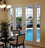 Monterey Bay Blue Stained Glass Static Cling Decorative Window Film 24 x 48