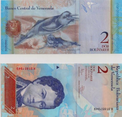 Venezuela 2 Bolvares 2007 Banknote currency Dolphin