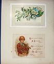 c1880 VICTORIAN SCRAPBOOK CHRISTMAS NEW YEAR CARDS