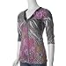 California Bloom Sublimation Print V-neck Top