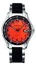 Police 'Proton' Gents Orange Dial With Black Link And Stainless Steel Bracelet Watch