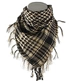 Dhana Style アフガンストール アラブストール チェック柄マフラー スカーフ (タン)