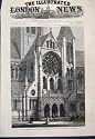 1880 CATHEDRAL TRURO SOUTH TRANSEPT OLD PRINT