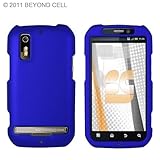 Motorola Photon 4G 4-G / Electrify MB855 MB-855 Dark Blue Rubber Feel Snap- ....