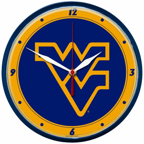 NCAA West Virginia Mountaineers Round Clock