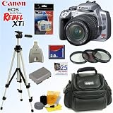 Canon EOS Digital Rebel XTi Digital SLR Camera (Silver) with EF-S 18-55mm f/3.5-5.6 Zoom Lens + 2GB Deluxe Accessory Kit