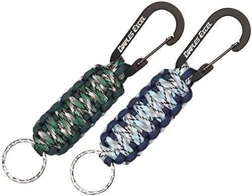 Dimples Excel 550lb (250 kg) Survival Paracord Keychains with Carabiners (2 Pack) (Tree + Iceberg) Color: Tree + Iceberg, Model: DE100034, Office/School Supply Store