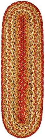 Homespice Decor Mustard Seed Jute Braided Table Runner Size 11" x 36" Mustard Seed Table Runners (Oval) With Chanasya Polish Cloth Bundle