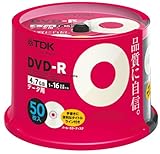 TDK データ用DVD-R 4.7GB 16倍速対応 パールカラーディスク(タイトルライン付き) 50枚 スピンドル DR47ALC50PU