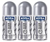 Nivea for Men Silver Protect Deodorant Roll-on 50 ml (3-Pack)