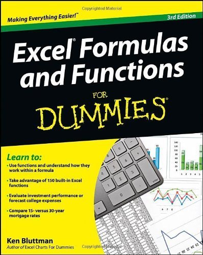 Excel Formulas and Functions For Dummies by Bluttman, Ken (2013) Paperback