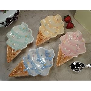 Baby Keepsake: Set of 4 Ceramic ice cream dishes assorted colors – D`Lusso Collection (Set of 12)