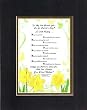 Personalized Touching and Heartfelt Poem for Inspirations - An Irish blessing . . .Poem on 11 x 14 inches Double Beveled Matting