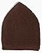 Dark Brown Skull Cap - One-size Machine-knit Muslim Islamic Kufi Takke Peci