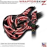 Alecias Swirl 02 Red Skin fits Band Hero, Guitar Hero 5 & World Tour Guitars for XBOX 360 & PS3 (GUI