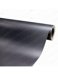 Automotive Parts and Accessories: 3in x 5in (SAMPLE SIZE) 3M Carbon Fiber Anthracite CF201 Scotchprint Car Wrap Vinyl Film 1080 Series - 3M
