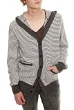 51Eq2bcI64L. SL160  RUDE White And Grey Stripe Cardigan