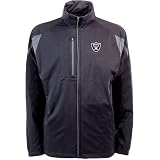 NFL Men's Oakland Raiders Desert Dry Full Zip Jacket (Black/Gunmetal, X-Large)