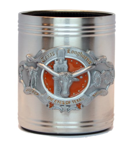Texas Longhorns - College Stainless Steel Beverage Can Cooler