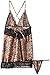 Seven Til Midnight Women's Enchanting Satin Chemise and Thong Two-Piece Set