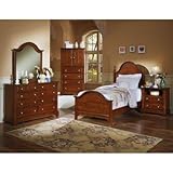 Cottage Collection Youth Panel Bed Bedroom Set in Cherry Size: Twin
