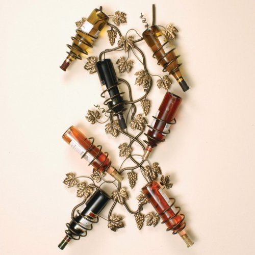 Image of J&J Wire Vertical Wall Wine Rack, Bronze