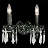 Waterford Crystal Comeragh Sconce Double Arm Black