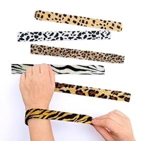  Safari Animal Print Slap Bracelets (1 dz)