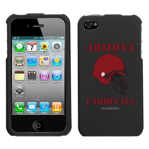 iPhone 4 4S Arizona Cardinals Black Superior Helmet Snap on Hard Cover